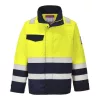 Portwest MV25 Hi-Vis Modaflame munkakabát Sárga/Navy - 3XL