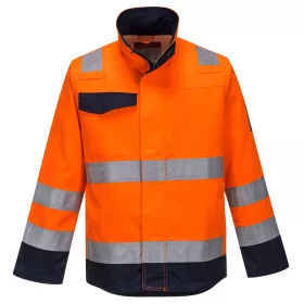 Portwest MV35 Modaflame RIS kabát Narancs/Navy - 3XL
