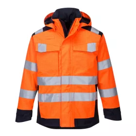   Portwest MV70 Modaflame Rain Multi Norm Arc kabát Narancs/Navy - M