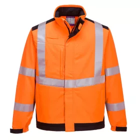   Portwest MV72 Modaflame Multi Norm Arc Softshell kabát Narancs/Navy - XL
