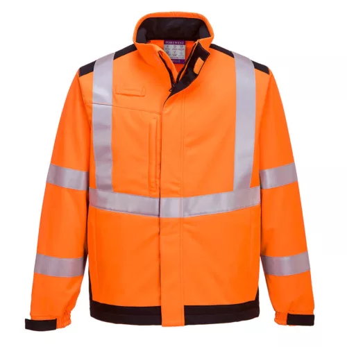 Portwest MV72 Modaflame Multi Norm Arc Softshell kabát Narancs/Navy - M