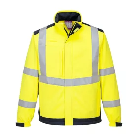   Portwest MV72 Modaflame Multi Norm Arc Softshell kabát Sárga/Navy - 4XL