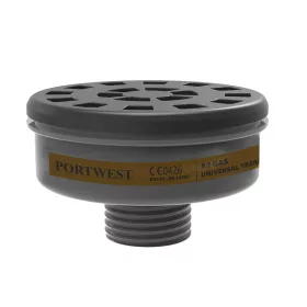  Portwest P906 A2 gázszűrő univerzális menetes (6db) Fekete