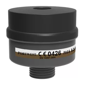   Portwest P956 ABEK2 gázszűrő univerzális menetes (4 db) Fekete