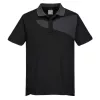 Portwest PW210 PW2 Pólóing S/S Fekete/Szürke - XXL