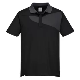 Portwest PW210 PW2 Pólóing S/S Fekete/Szürke - 3XL
