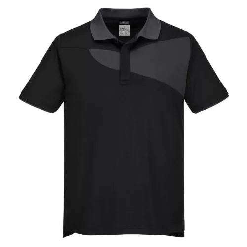 Portwest PW210 PW2 Pólóing S/S Fekete/Szürke - XXL