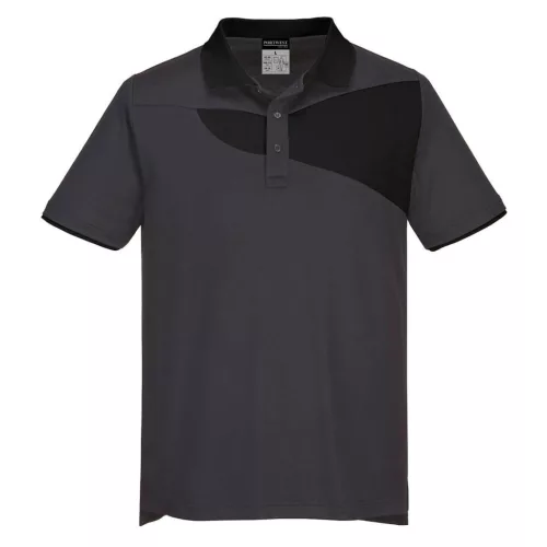 Portwest PW210 PW2 Pólóing S/S Szürke/Fekete - XXL