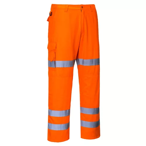 Portwest RT49 Hi-Vis három sávos Combat nadrág Narancs - 3XL