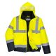 Portwest S266 Hi-Vis kéttónusú bomber kabát Sárga/Navy - L