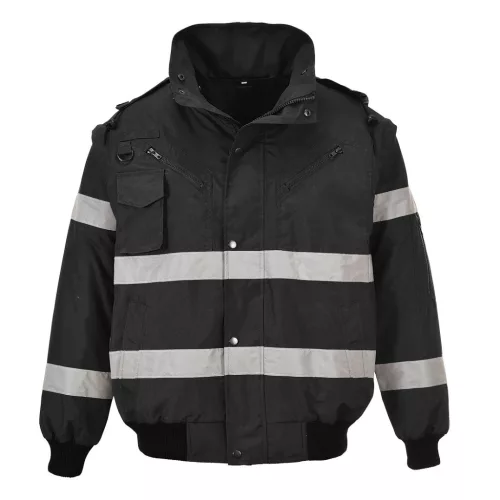 Portwest S435 Iona 4 az 1-ben Bomber dzseki Fekete - XXL