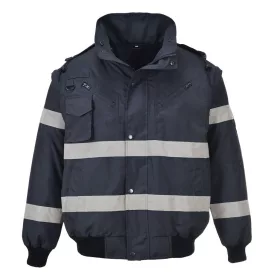 Portwest S435 Iona 4 az 1-ben Bomber dzseki Navy - M