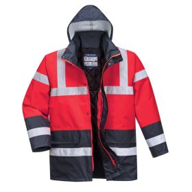   Portwest S466 Hi-Vis Kéttónusú Traffic kabát Piros/Navy - S