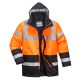 Portwest S467 Hi-Vis Kéttónusú Traffic kabát Narancs/Fekete - 3XL