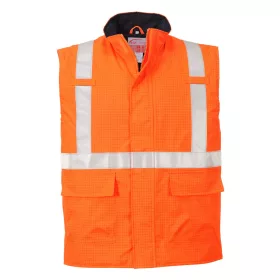   Portwest S776 Bizflame Rain Hi-Vis antisztatikus FR lángálló mellény Narancs - 3XL