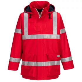   Portwest S785 Bizflame Rain antisztatikus lángálló esőkabát Piros - 3XL