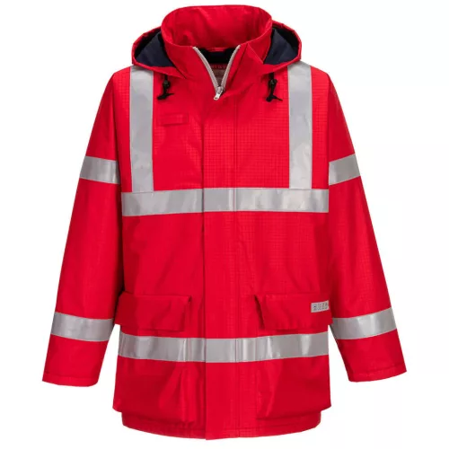 Portwest S785 Bizflame Rain antisztatikus lángálló esőkabát Piros - 3XL