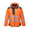 Portwest T400 PW3 Hi-Vis télikabát Narancs/Navy - XXL