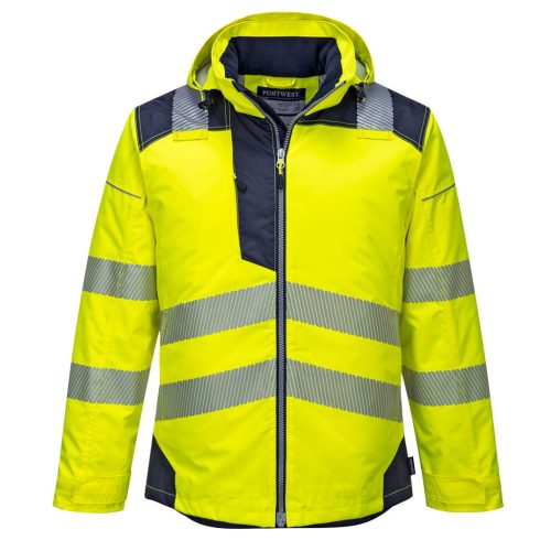 Portwest T400 PW3 Hi-Vis télikabát Sárga/Navy - 3XL