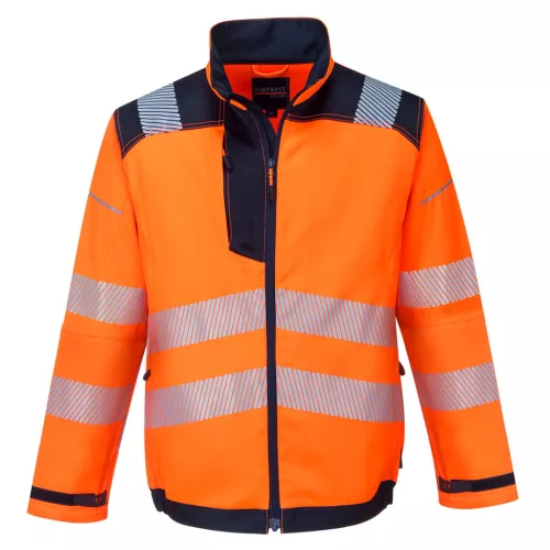 Portwest T500 PW3 Hi-Vis kabát Narancs/Navy - S