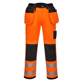 Portwest T501 PW3 Hi-Vis Holster nadrág Narancs/Fekete - 28