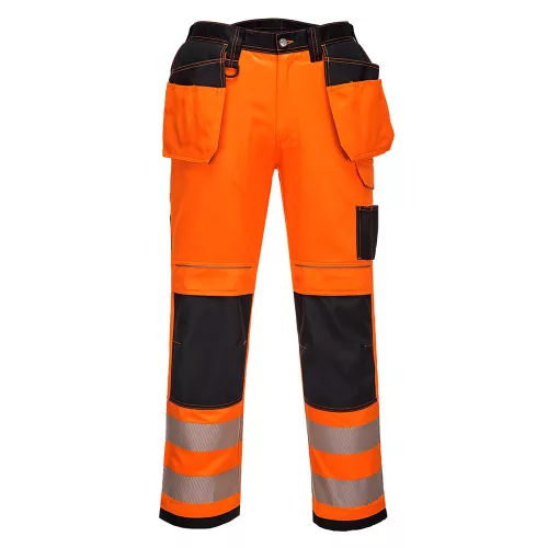 Portwest T501 PW3 Hi-Vis Holster nadrág Narancs/Fekete - 32