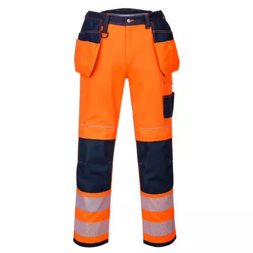 Portwest T501 PW3 Hi-Vis Holster nadrág Narancs/Navy - 28