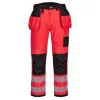 Portwest T501 PW3 Hi-Vis Holster nadrág Piros/Fekete - 28