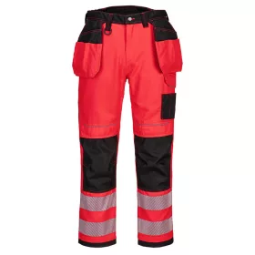 Portwest T501 PW3 Hi-Vis Holster nadrág Piros/Fekete - 28