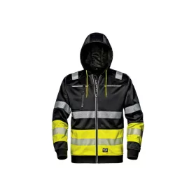  Sir Safety System Hi-Vis Contrast kapucnis melegítőfelső fekete/sárga 4XL