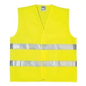 Fluo láthatósági mellény 2 csíkkal, sárga XXL