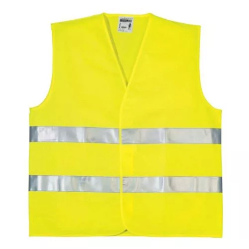 Fluo láthatósági mellény 2 csíkkal, sárga XXL