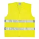 Fluo láthatósági mellény 2 csíkkal, sárga XXL