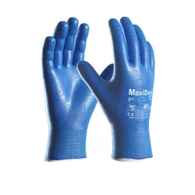   ATG® MaxiDex® és ViroSan vegy- és olajálló mártott védőkesztyű 19-007 kék 06/XS