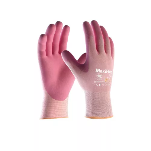 ATG MaxiFlex Active mártott bliszteres kesztyű 34-814 pink 07/S