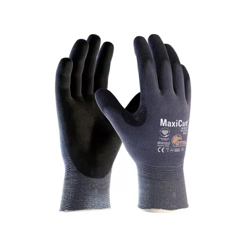 ATG Maxicut(5) Ultra mártott kesztyű 44-3745 fekete/kék 08/M