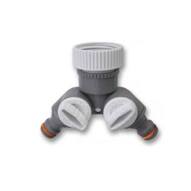   Bradas WHITE LINE Y hármas csapcsatlakozó, elzárható 1-3/4"